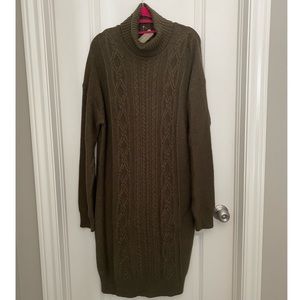 J. Crew Cable Turtleneck Sweater Dress